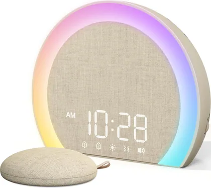 Extra Loud Bed Shaker Alarm Clock, Latte