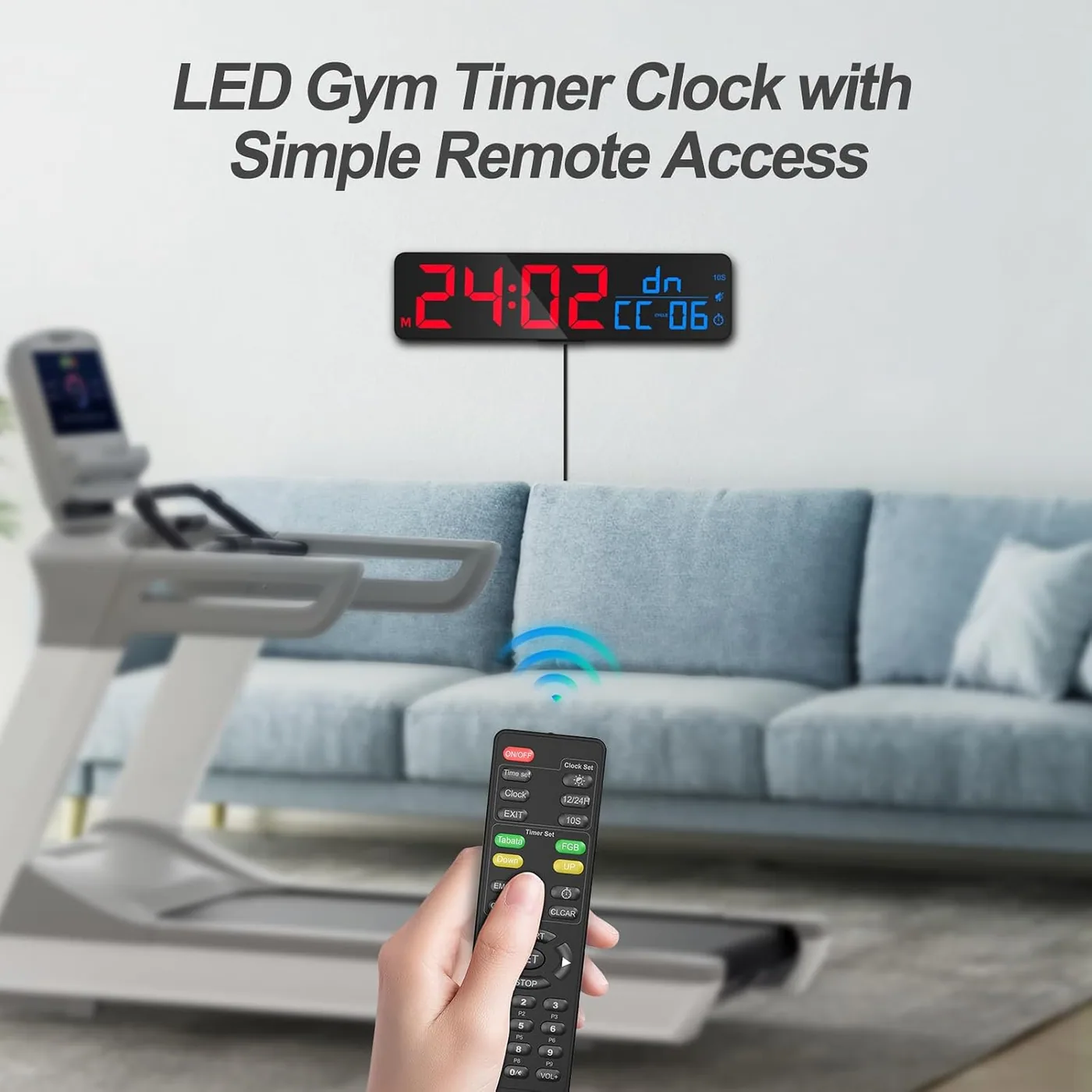 The remote does the work while your hands are busy: three stored plans and a volume you can live with.