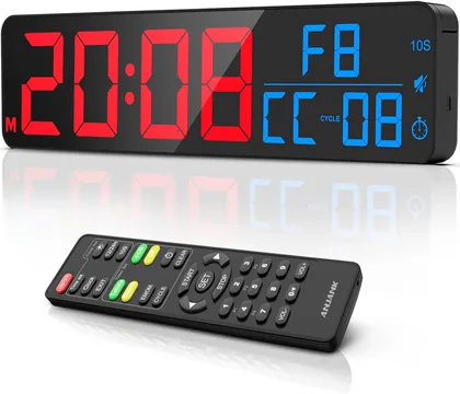 15″ Gym Timer with Seconds Display, Blue & Red