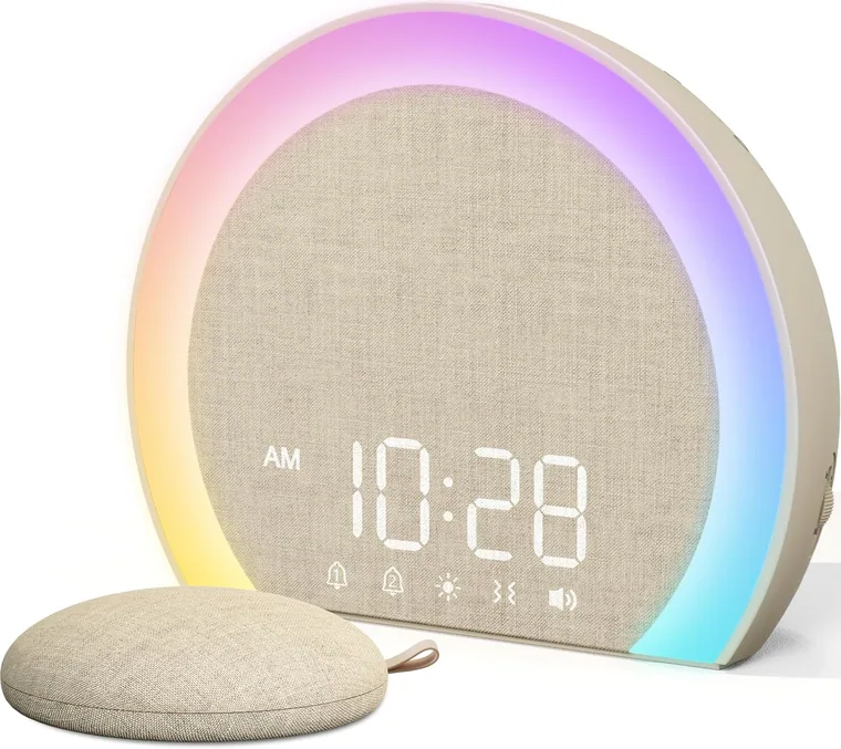 Extra Loud Bed Shaker Alarm Clock, Latte